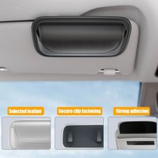 PU Leather Car Sun Visor Sunglasses Holder Glasses Case Eyeglasses Storage Bag