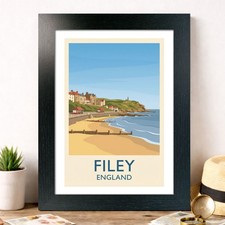 Filey england travel - filey,, poster