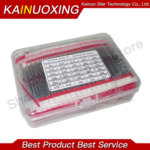 600pcs zener diode kit 47v - zener, 3v-47v