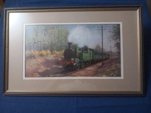 Framed railway picture - , of
