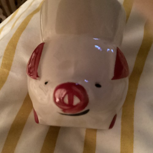 Vintage white tall pig - , egg