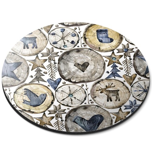 Round mouse mat - mat, log