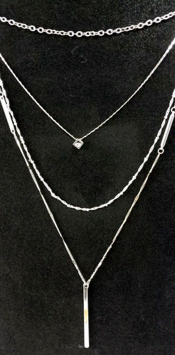 Necklace chain lot silver - chain, 3