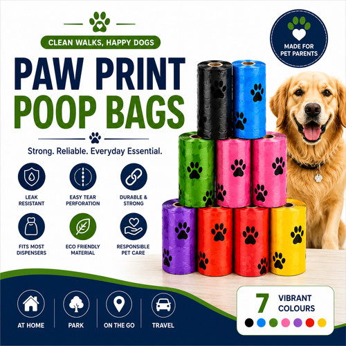 1200 dog poop bags rolls - poop, poo