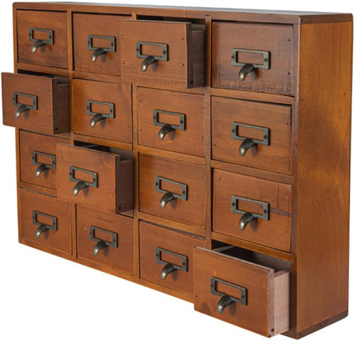 Drawer vintage apothecary - 16-drawer,