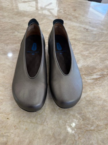 Wolky gray leather flats - gray,