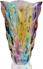 Colorful vase, Crystal Glass Large Vase Decorative Colorful Flower Vase Plant C