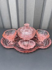 Vintage Pink Glass Dressing