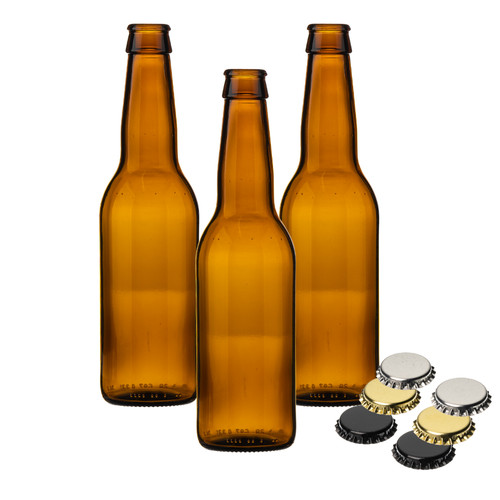 330ml amber glass bottles with - bottles,