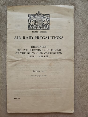 Ww2 pamphlet air raid - ww2,
