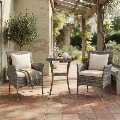 Rattan patio bistro - patio,