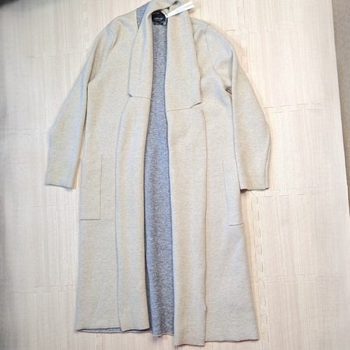 Zara cream and grey longline - grey,