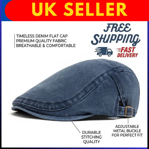 Men flat cap washed newsboy - men,
