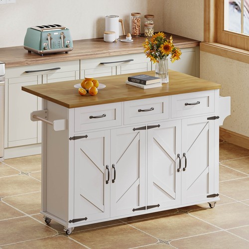 Kitchen island wheels - on,