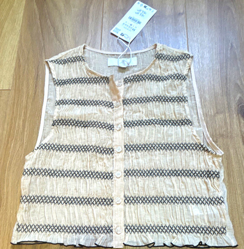 Zara beige black striped - &,