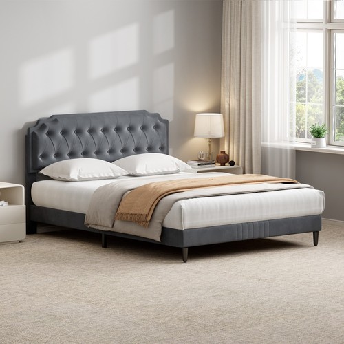 Chelsey upholstered bed frame - chelsey,