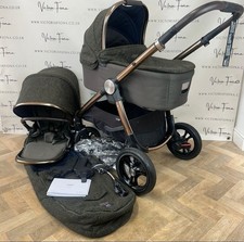 Mamas And Papas Ocarro Tweed Pushchair & Carrycot - Dales Moon (Green Tweed)