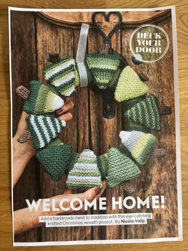 Christmas tree wreath - wreath, knitting