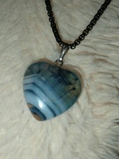 Blue Dragons Vein Agate Heart