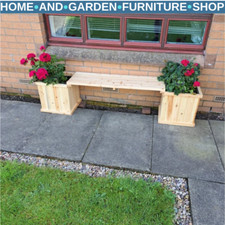 Wooden Garden Planter Bench