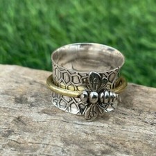 Bee Spinner Ring Solid 925
