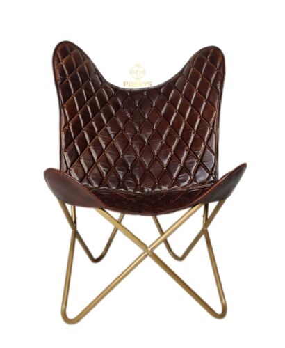 Real leather butterfly chair - leather,
