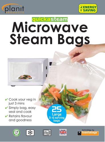 Microwave steam bags size - steam,