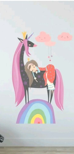 Unicorn princess on - &, rainbow