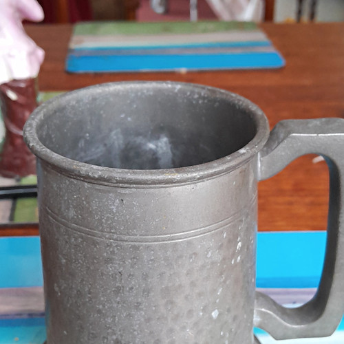 Pewter tankard mug - mug, with