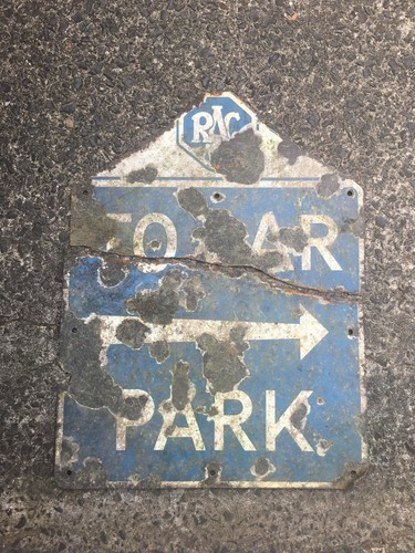 Vintage rac road sign enamel - vintage,