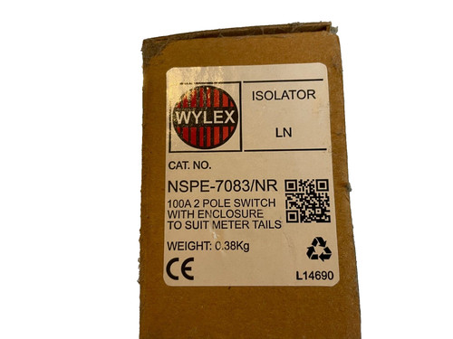 Wylex 100a pole mains switch - 100a,