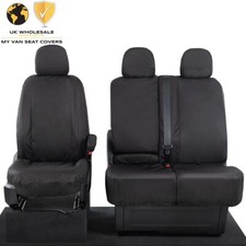 VW CRAFTER TIPPER TAILORED WATERPROOF FRONT SEAT COVERS (2024 ON) BLACK 308