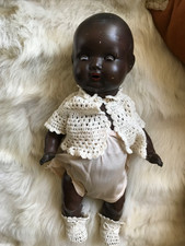 Antique doll, Armand Marseille, black bisque head, 1925, Mould No. 518/21/2K
