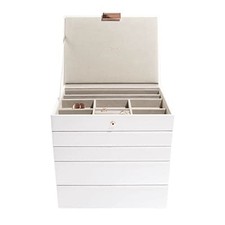 Stackers White & Rose Gold Classic Medium Jewellery Box, Set of 5