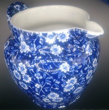1970's, 1 x Pint, Burleigh, Calico, Dutch, Blue and White, Jug.