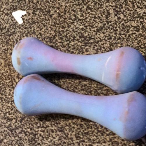 Purple dumbbells hand - purple,