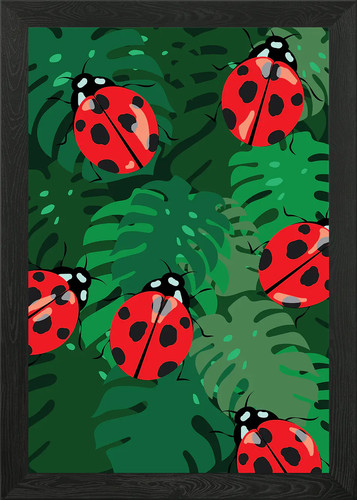 Ladybird framed wall art - wall,