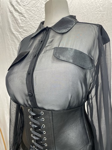 Vintage black sheer secretary - vintage,