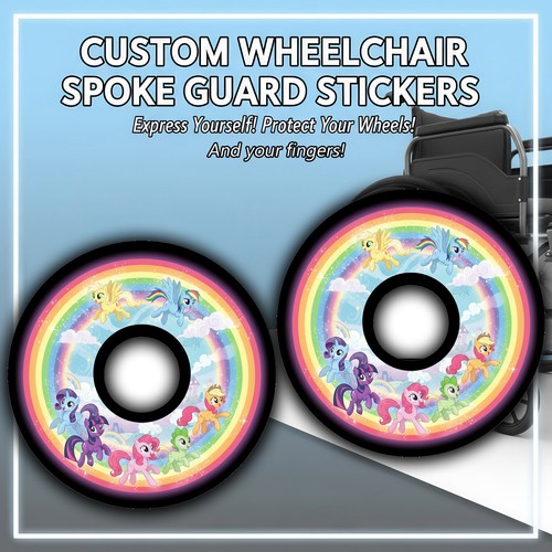 Wheelchair spoke guard sticker - spoke,