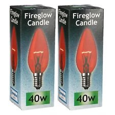 2 x 40W Small Edison Screw Red