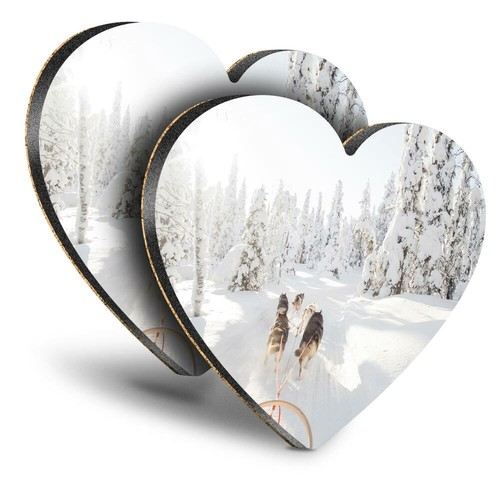 Heart mdf coasters dog - heart,