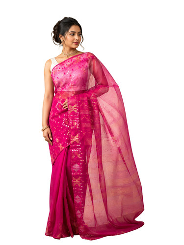 Handloom dhakai jamdani saree - dhakai,