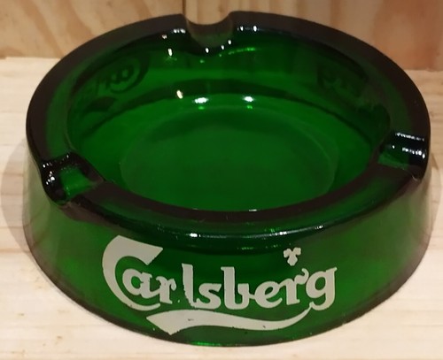 Carlsberg branded green glass - carlsberg,