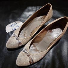 Vintage 1950s Lilley & Skinner Ladies Evening Shoes Heels Size 5 1/2