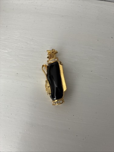 Enamel gold tone - gold, golf