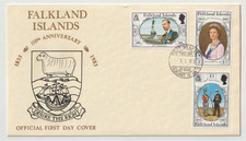 1983 falkland islands - 3/1/1983, fdc