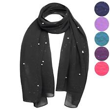 Pearl Chiffon Scarf, Glitter