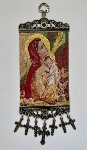 Madonna and child tapestry - and,