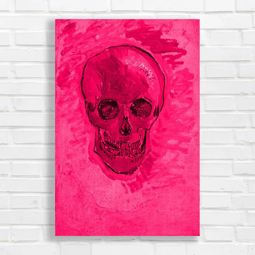 Vibrant abstract skull pink - vibrant,