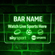 Custom Live Sports Bar Neon